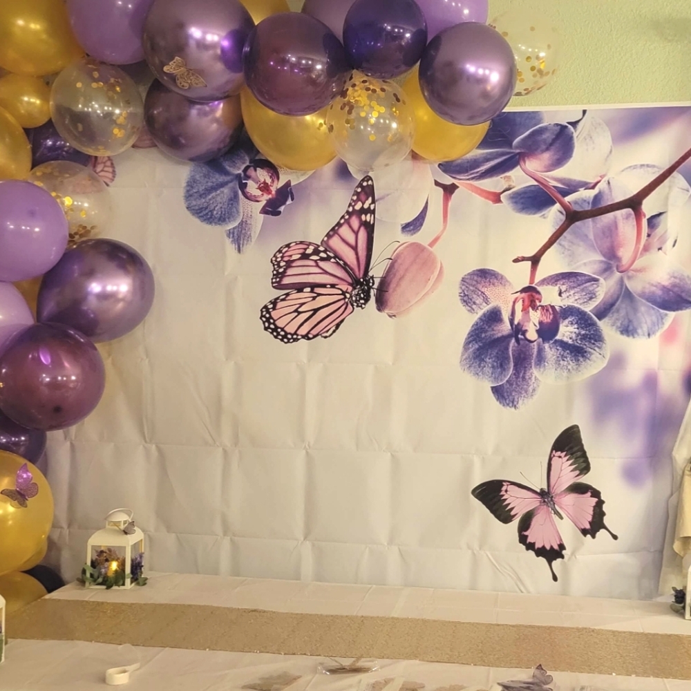 Purple and Pink Butterfly Orchid Art - Picture 4 of 4